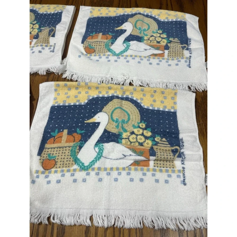 Vintage Goose Dish Towels Lot Cottagecore Grandma Core Country 90s Kitchen